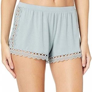 Eberjey slate malia modal lace refined shorts Sz S